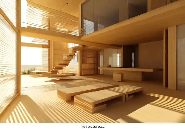 Modern Minimalist Wooden House Interior Design