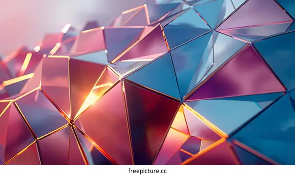 Abstract Background With Geometric Shapes