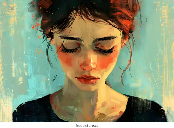 portrait of a sad girl