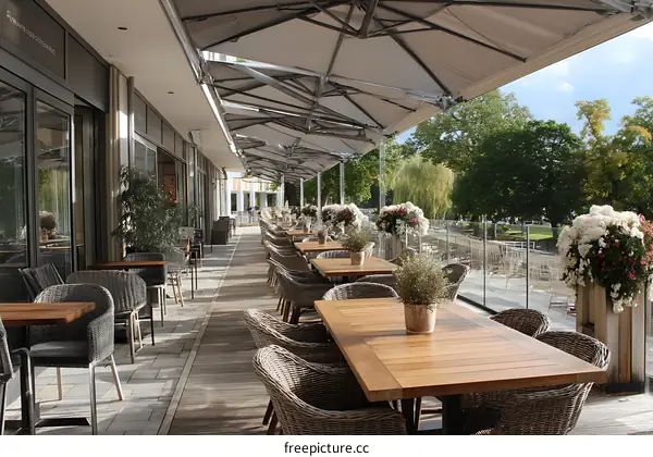 Outdoor Restaurant with Patio View