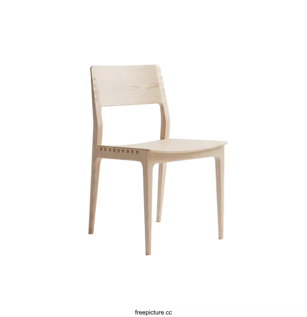 [Transparent Background PNG]Modern wooden chair with simple design for indoor use
