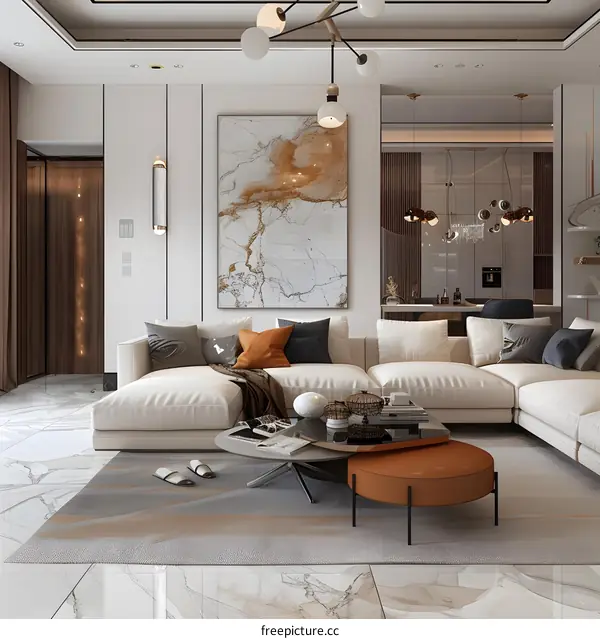 Modern minimalist living room