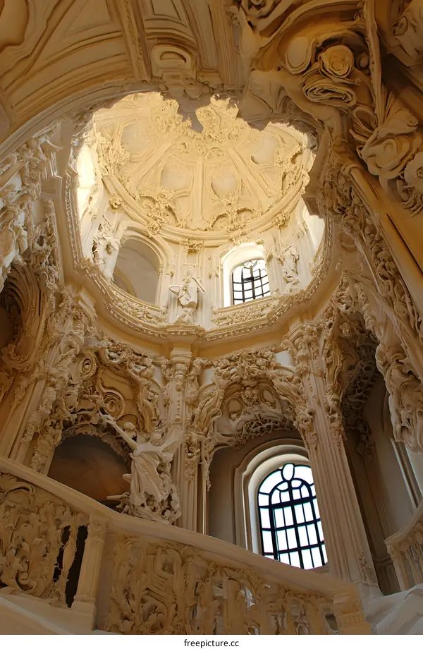 Ornate Baroque Ceiling Interior Architecture