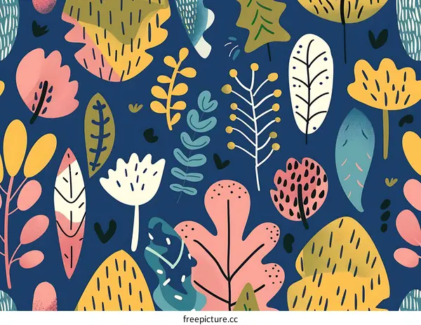 Abstract Floral Pattern Seamless Design