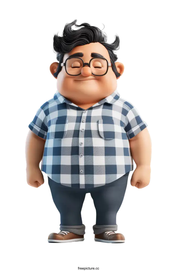 A 3D rendering of a cartoon character