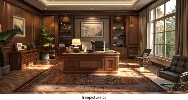 Luxury home office interior
