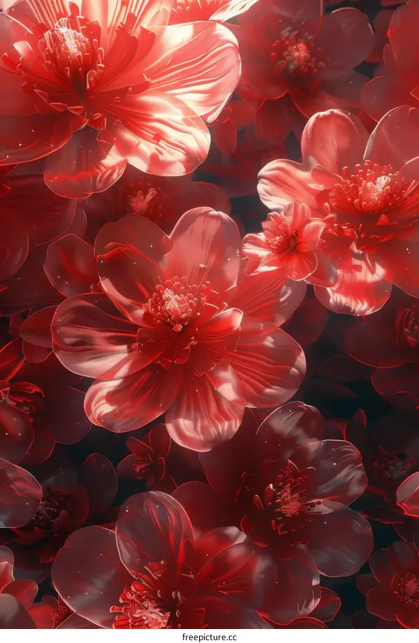 Vibrant Red Flower Background