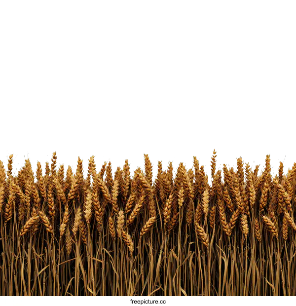 [Transparent Background PNG]Golden Wheat Field Illustration Background