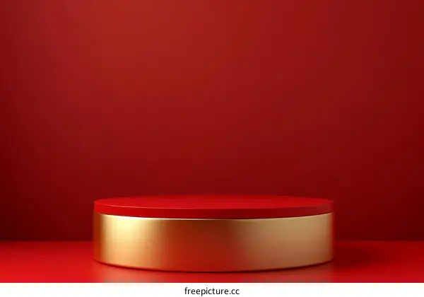 Red and Gold Minimalist Product Display