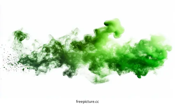 Abstract Green Smoke Illustration
