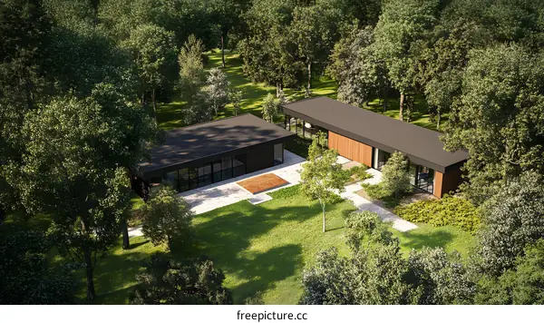 Modern Houses In The Woods