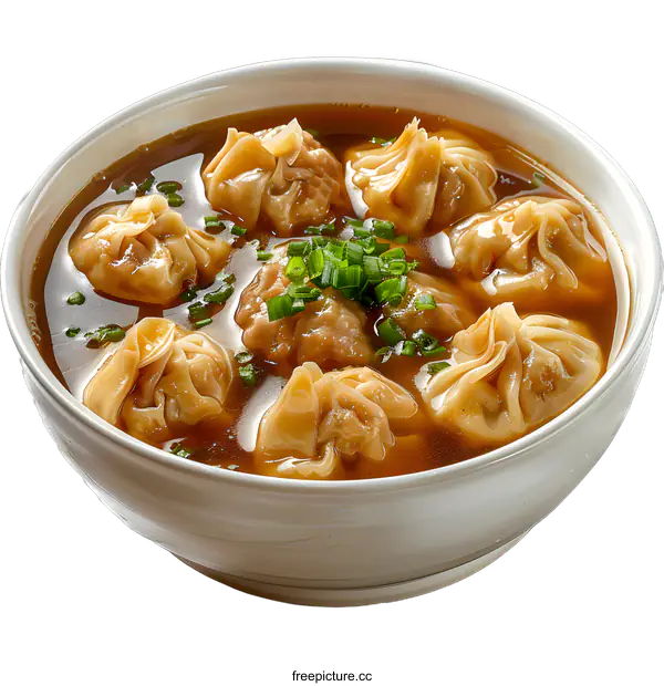[Transparent Background PNG]Bowl of Wonton Soup