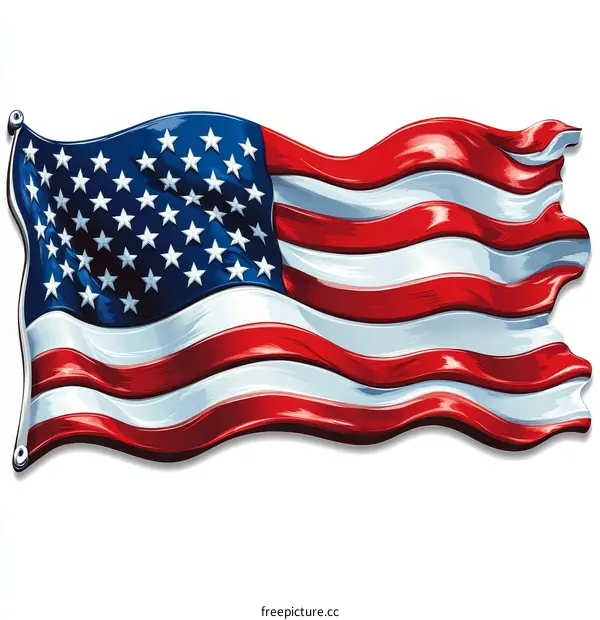 American Flag Illustration Design