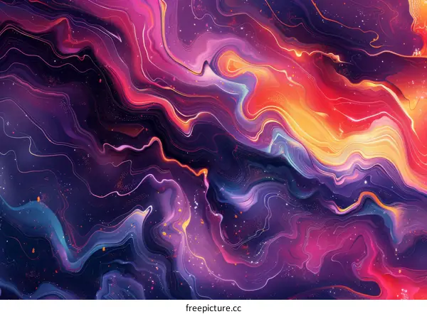Colorful Liquid Marble Texture Background