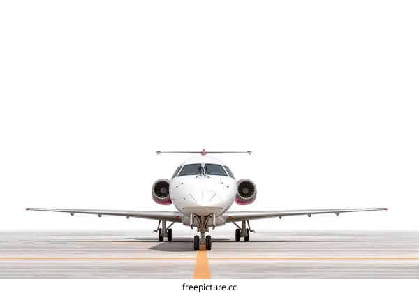 White Commercial Jet on Airport Runway