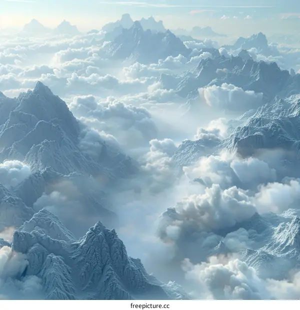 Majestic Summit of Icy Mountains