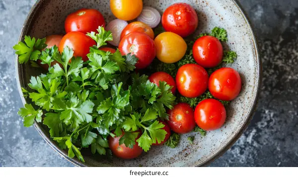 Fresh Vegetable and Herb Bowl