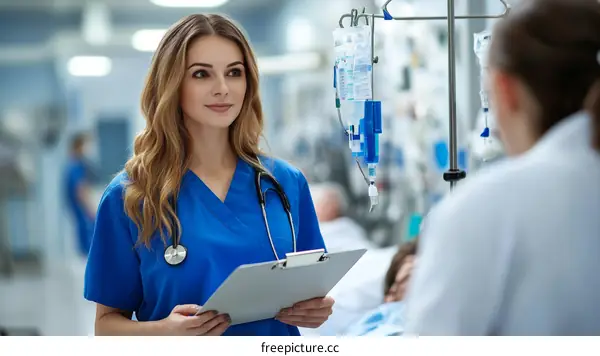 Hospital Nurse Attending Patient
