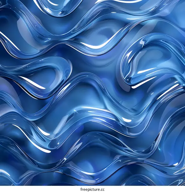 Blue Glassy Ripples