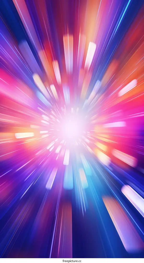 Colorful Light Streaks Abstract