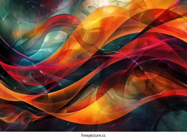 Mesmerizing Flowing Waves: Symphony of Color and Rhythm