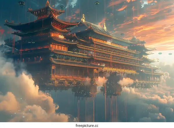 Ancient Chinese Palace in the Sky