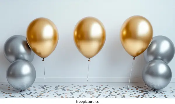 Metallic Balloons Festive Decoration