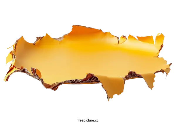 [Transparent Background PNG]Torn Gold Paper Abstract Background Design