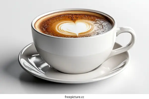 Aromatic Latte Art Coffee Cup