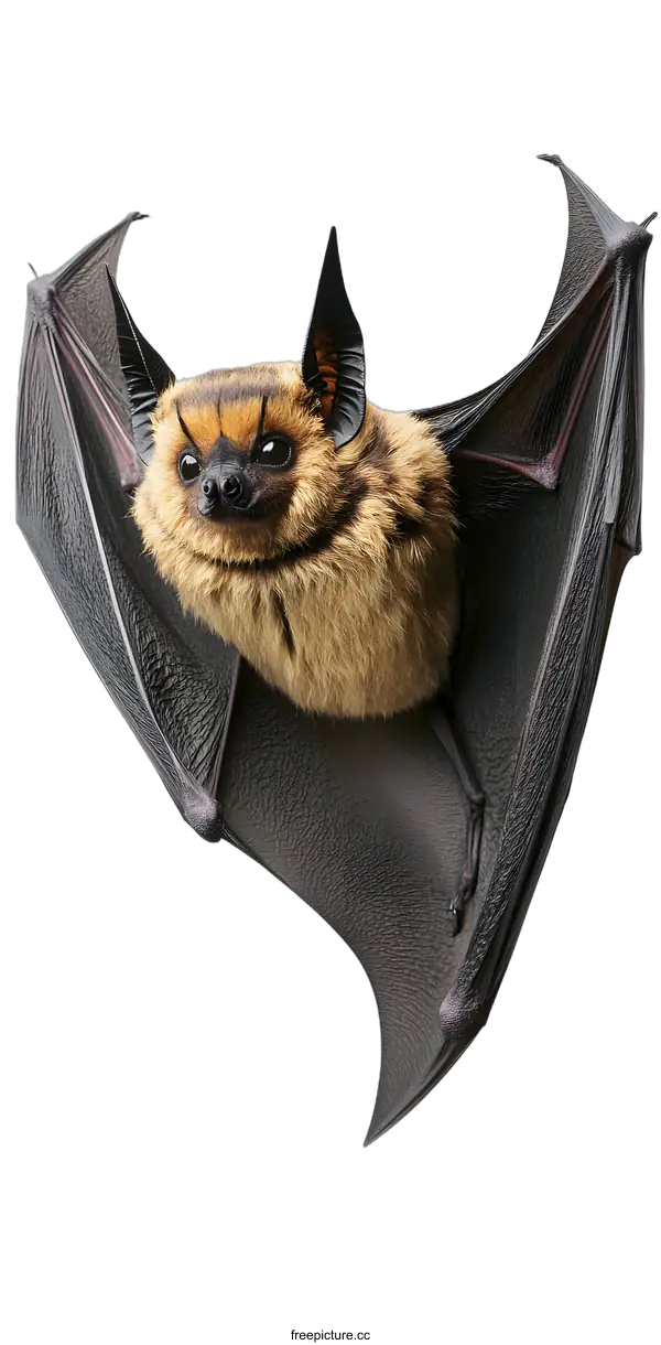 [Transparent Background PNG]Close Up Of A Brown Bat With Its Wings Spread Out