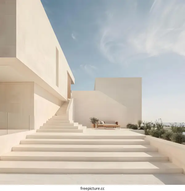 Modern Minimalist Architecture White Exterior Building