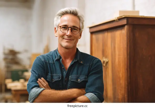 Portrait of a Craftsman in a Workshop