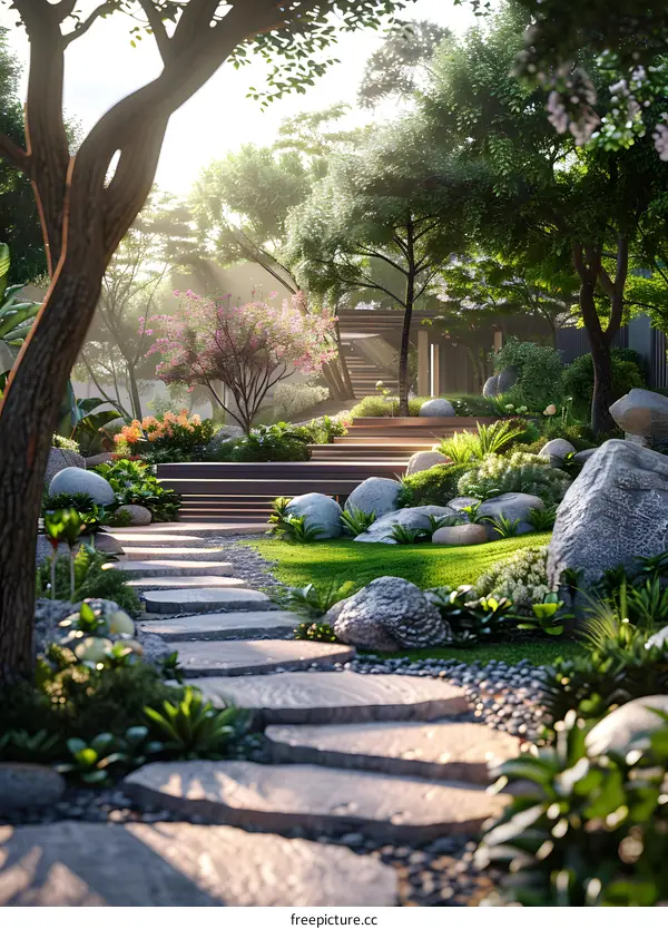 Garden landscape design renderings