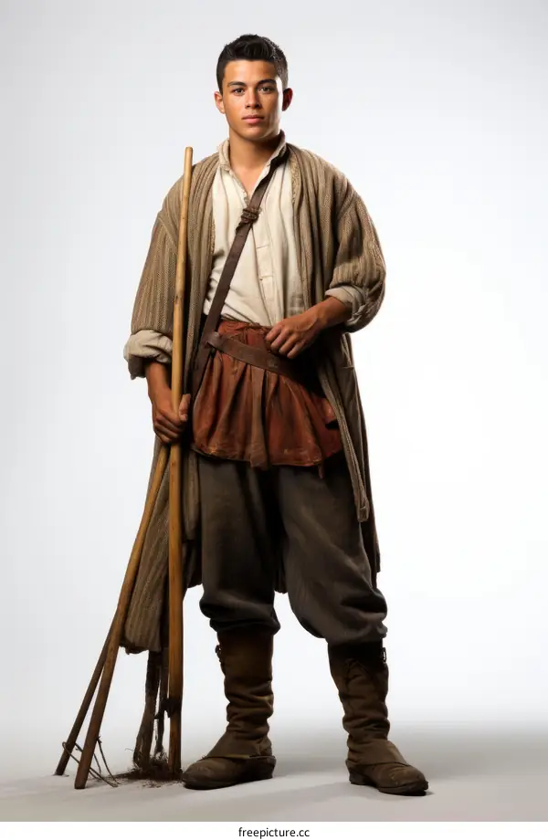 portrait of a young man in period clothing