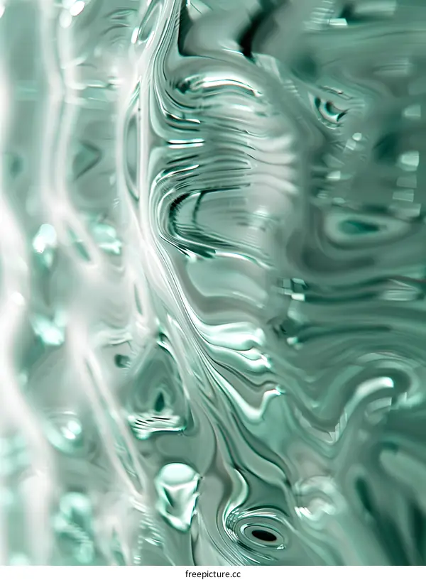 Abstract Green and White Swirls