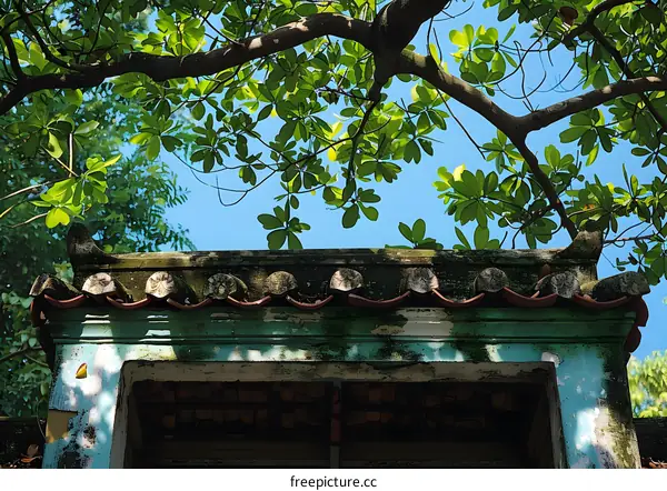 Traditional Chinese architecture roof detail
