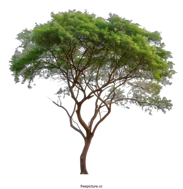 [Transparent Background PNG]Green Tree Isolated on White Background