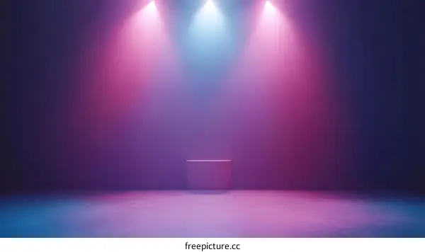 Abstract Neon Light Studio Scene