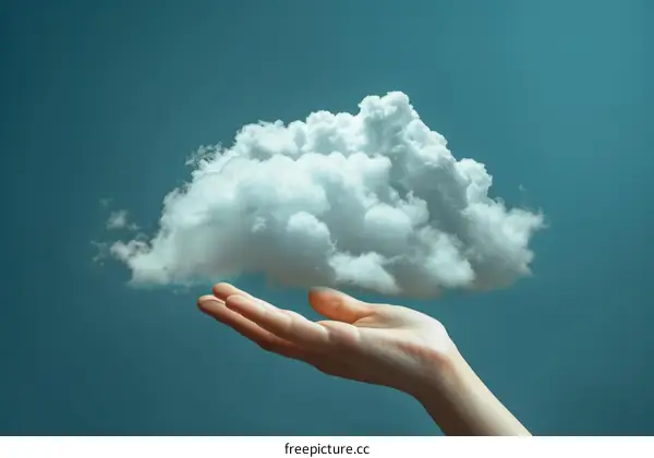 A Hand Holding a Cloud