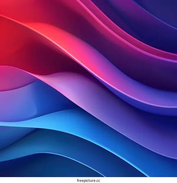 Abstract Colorful Wavy Lines Digital Art