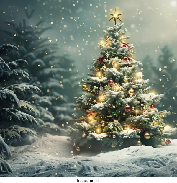 Winter Wonderland Christmas Tree Scene