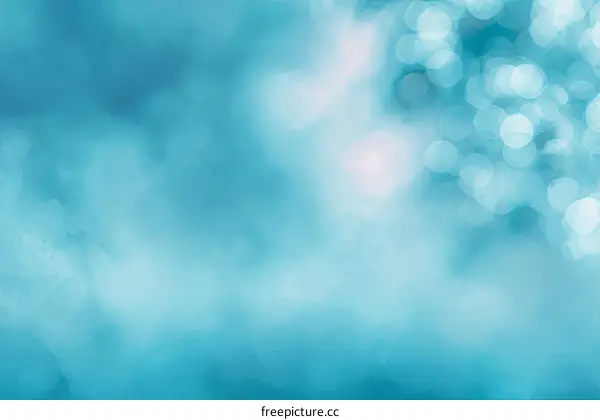 Abstract Light Blue Bokeh Background