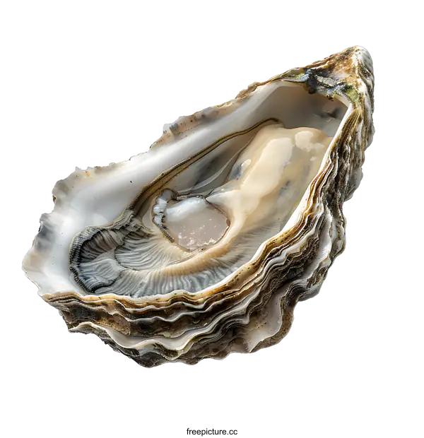[Transparent Background PNG]Fresh Opened Oyster on White