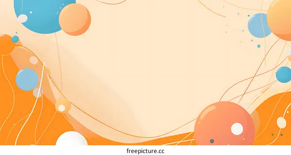 Abstract Background With Orange And Blue Circles