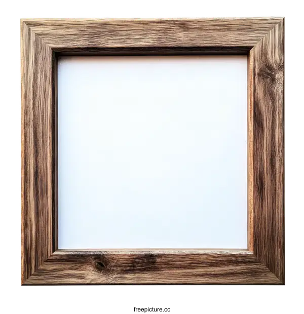 [Transparent Background PNG]Wooden Picture Frame with White Background