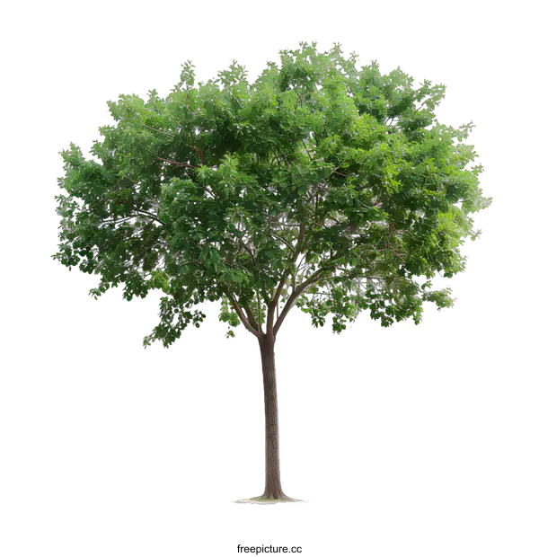 [Transparent Background PNG]Isolated Green Tree on White Background