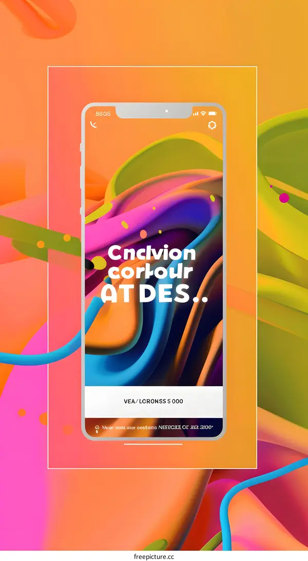 Colorful Abstract Phone Mockup Design