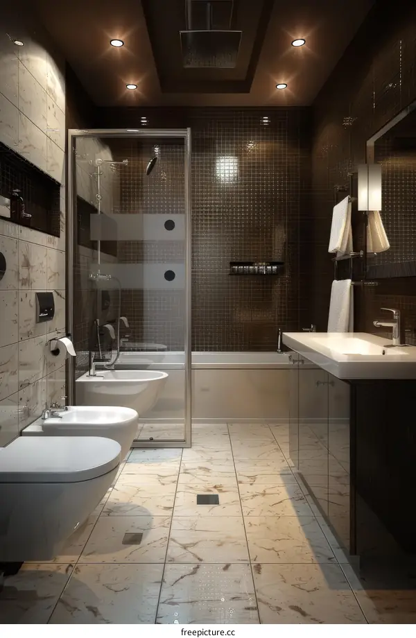 Modern Luxury Bathroom Design with Double Sinks