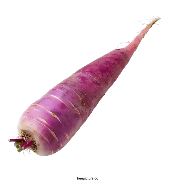 [Transparent Background PNG]Purple Radish Vegetable Isolated on White Background