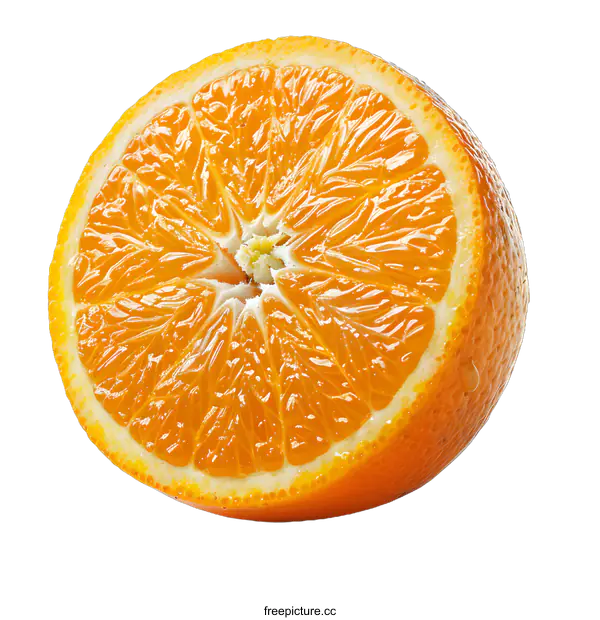 [Transparent Background PNG]Half of juicy orange